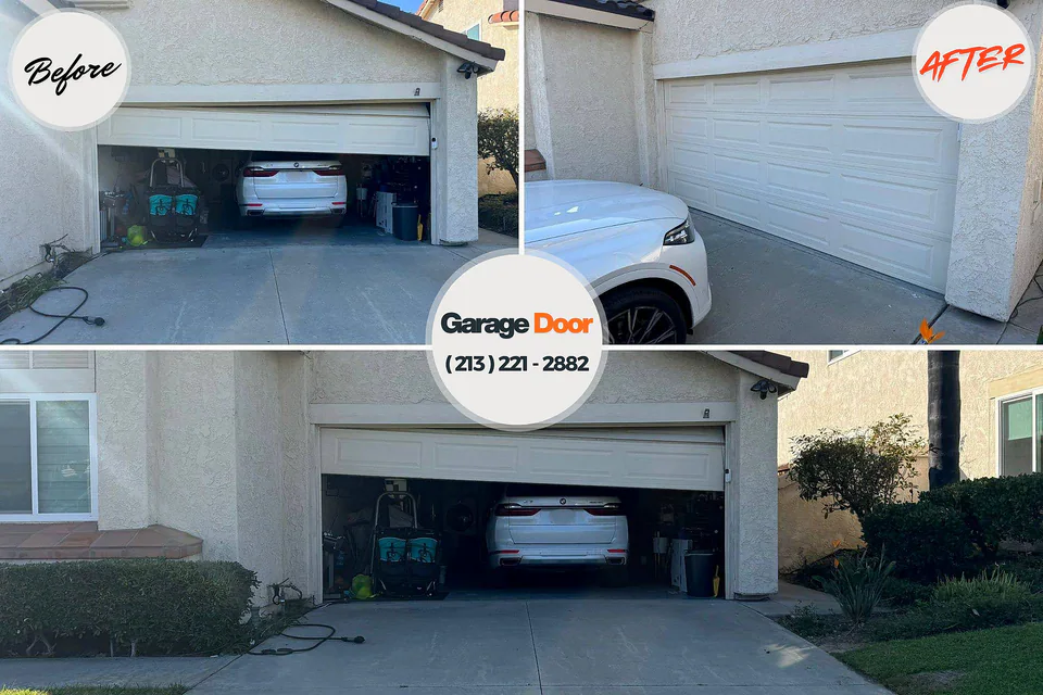 Before and after: garage door repair Morenci, MI
